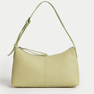 Marks & Spencer Pale Green Leather Underarm Shoulder Bag NWOT